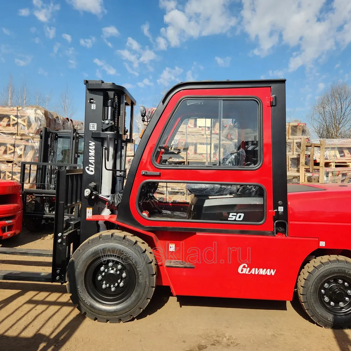 Автопогрузчик вилочный дизельный GLAVMAN CPCD50-AXG53 3000 мм 5000 кг SS Cabin 7