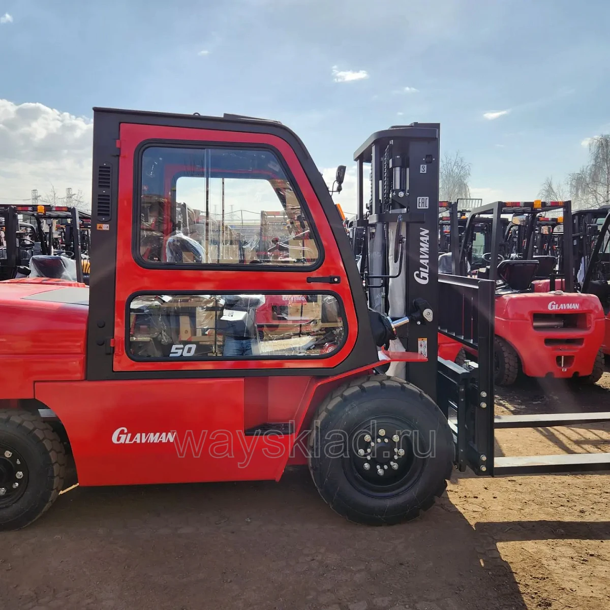 Автопогрузчик вилочный дизельный GLAVMAN CPCD50-AXG53 3000 мм 5000 кг SS Cabin 3