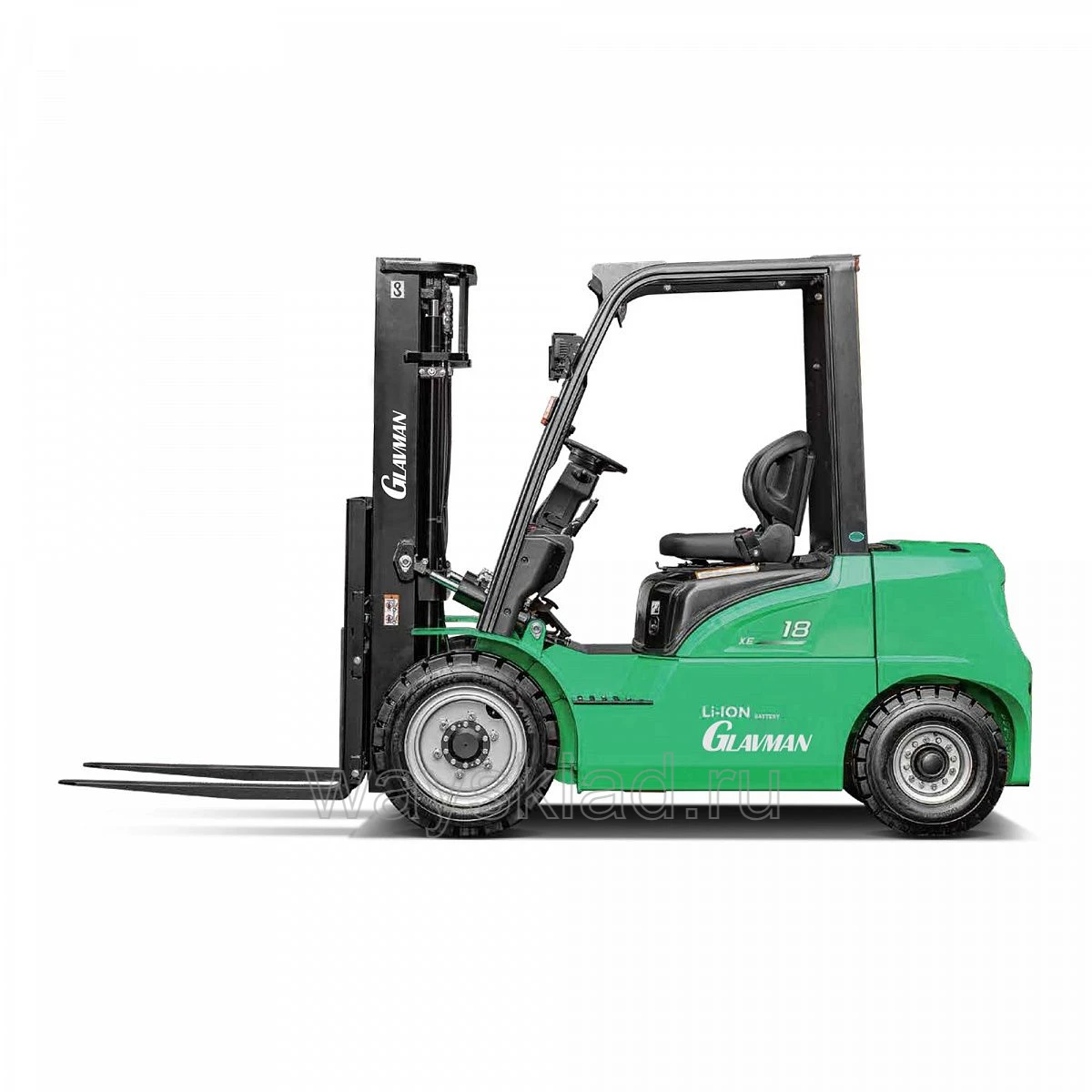 Вилочный электрический погрузчик GLAVMAN CPD18-XEY2HA-SI 4500 мм 1800 кг Li-ion SS FFL PN 3