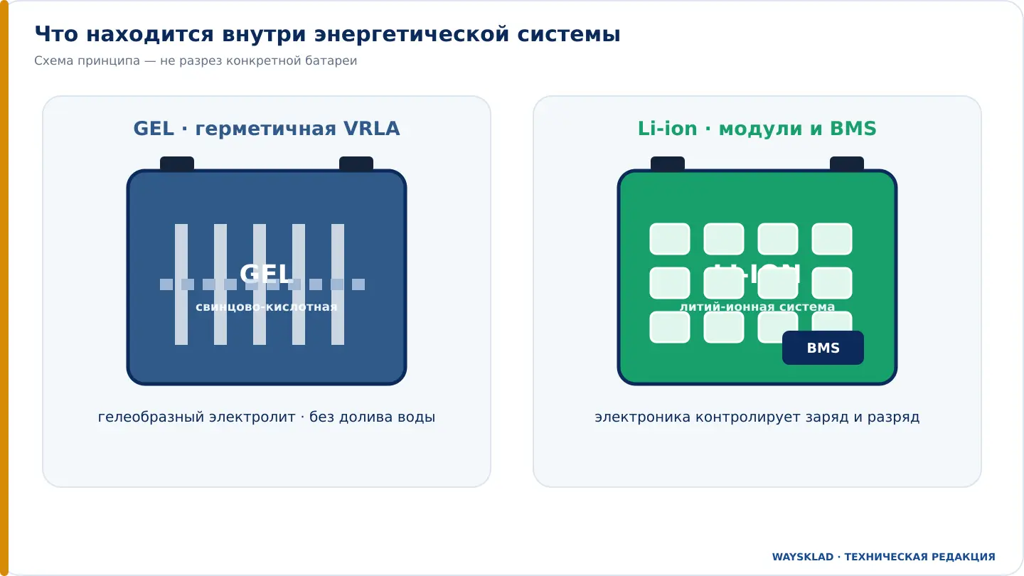 Устройство GEL и Li-ion аккумуляторов штабелера