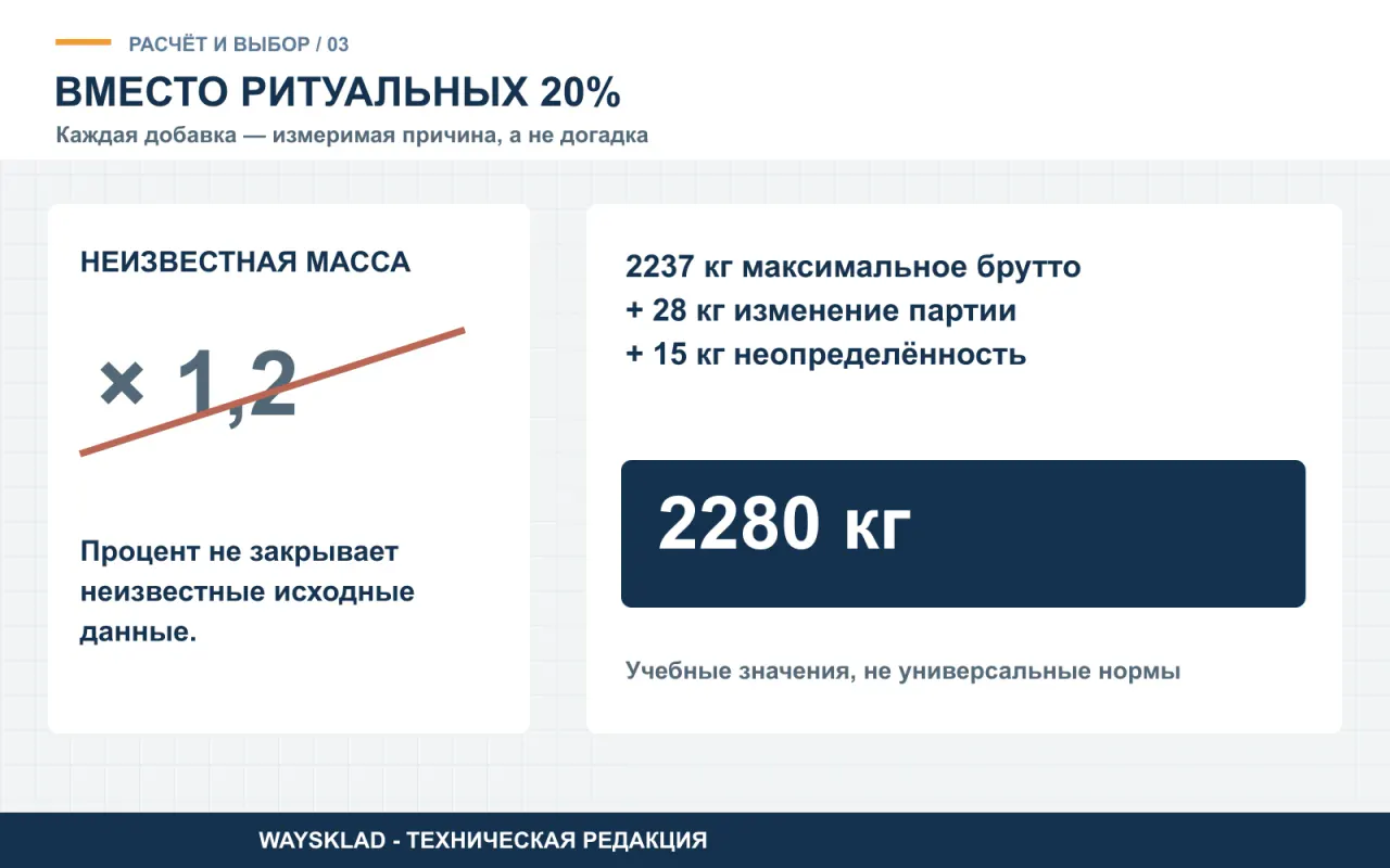 Сравнение произвольного процента с расчётом изменения партии и неопределённости