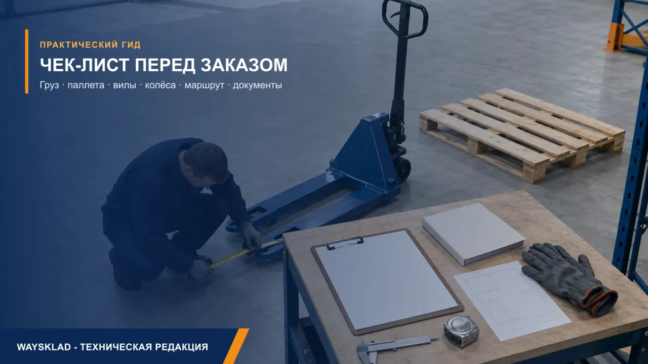 Чек-лист замеров перед выбором ручной гидравлической тележки