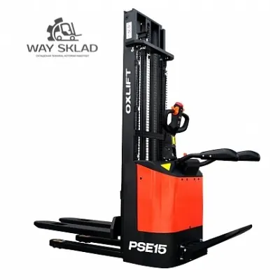 Самоходный электрический штабелер OXLIFT PSE15 1500 кг 2900 мм с платформой для оператора