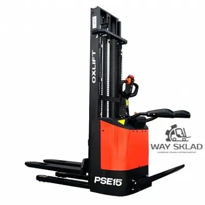 Самоходный штабелер OXLIFT PSE15 3200 мм 1500 кг с платформой для оператора