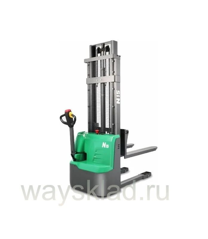 Штабелер самоходный 1,5 т 2,5 м XILIN CDD15R-EN Li-ion 24/60 В/Ач с раздвижными вилами — вид товара