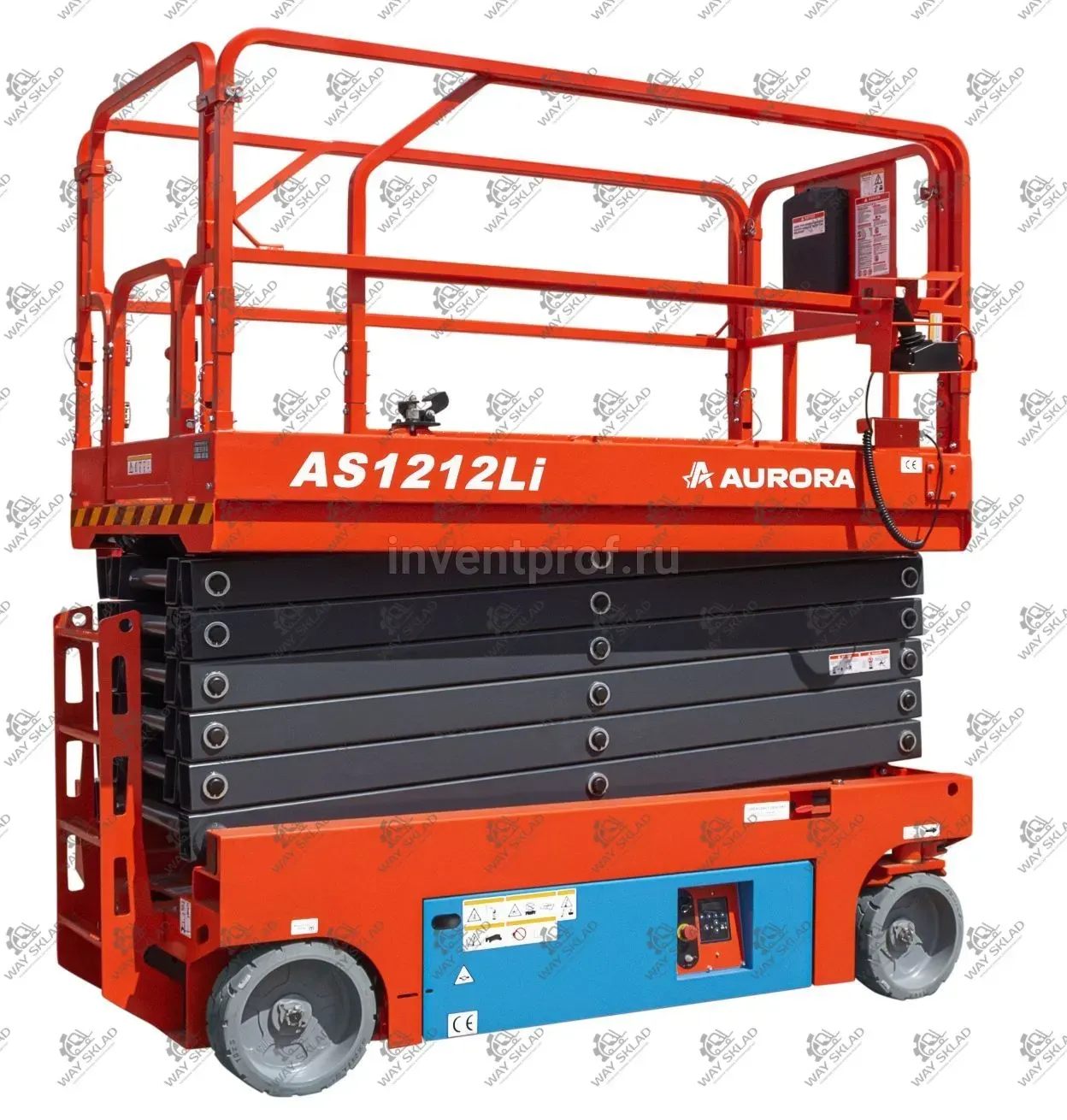 Самоходный ножничный подъемник TOR AMSL1214 Li-ion DC 11,8 м 320 кг с выдвижной платформой 1