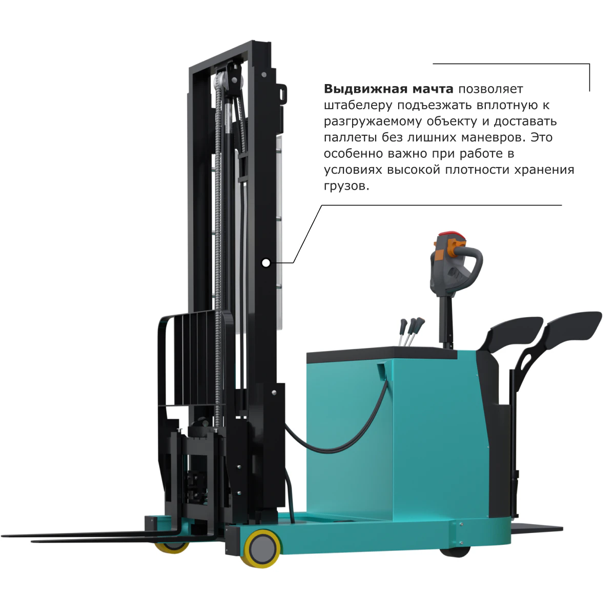 Штабелер с выдвижной мачтой (мини-ричтрак) PROLIFT PRO MRV 2030 — дополнительное фото 2