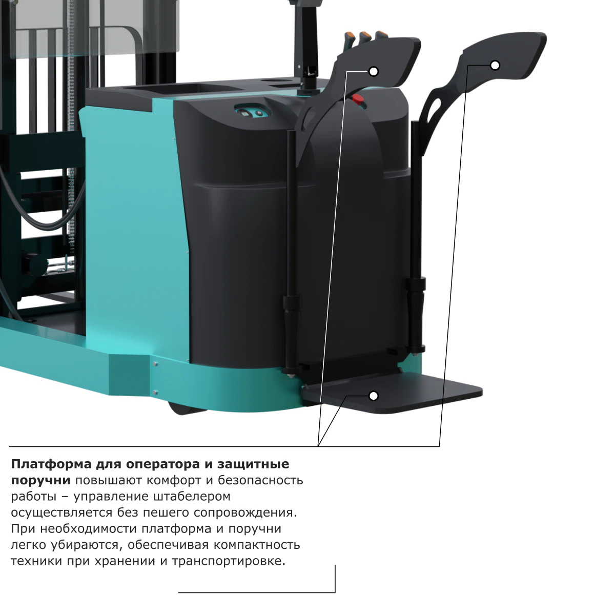 Штабелер с выдвижной мачтой (мини-ричтрак) PROLIFT PRO MRV 2030 — дополнительное фото 3